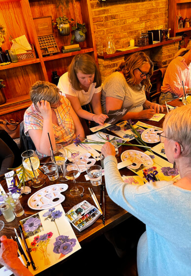 Christmas Linoprint and Watercolour Workshop