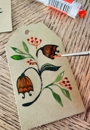 Christmas Linoprint and Watercolour Workshop