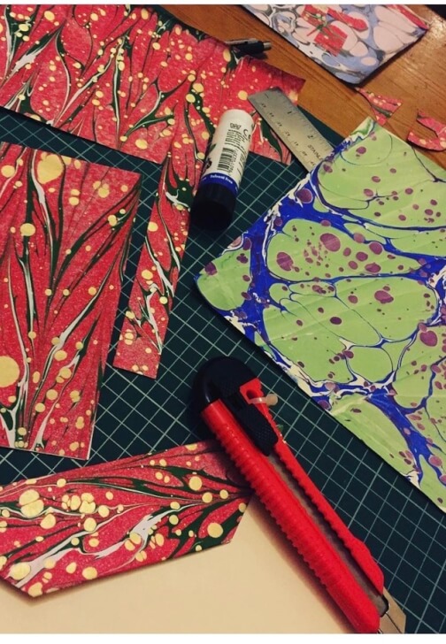 Christmas Marbling on Bauble and Paper Workshop