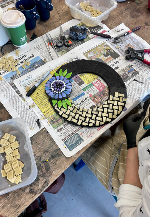 Photo from a glass and Mosaic class in Falkirk