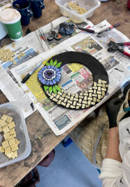 Christmas or Floral Mosaic Wreaths One-Day Workshop