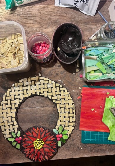 Christmas or Floral Mosaic Wreaths One-Day Workshop