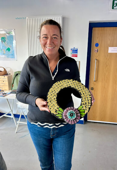 Christmas or Floral Mosaic Wreaths One-Day Workshop