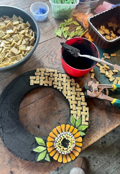 Christmas or Floral Mosaic Wreaths One-Day Workshop