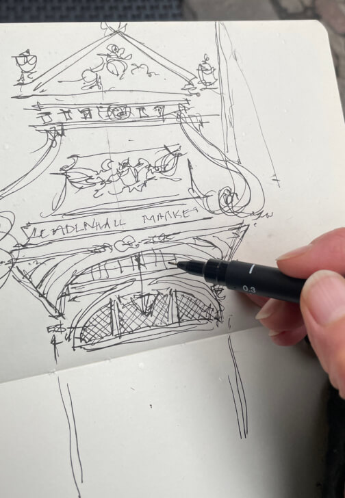 Drawing class in Fenchurch Street