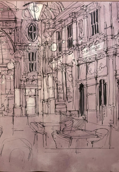 Drawing class in Fenchurch Street, London