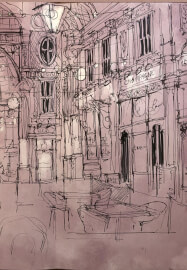Christmas Urban Sketching Workshop: Leadenhall Market