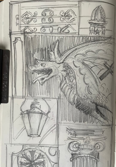 Christmas Urban Sketching Workshop: Leadenhall Market