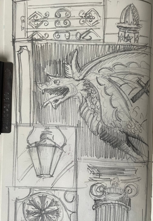 Drawing class in Fenchurch Street with Natalie Arnold Art