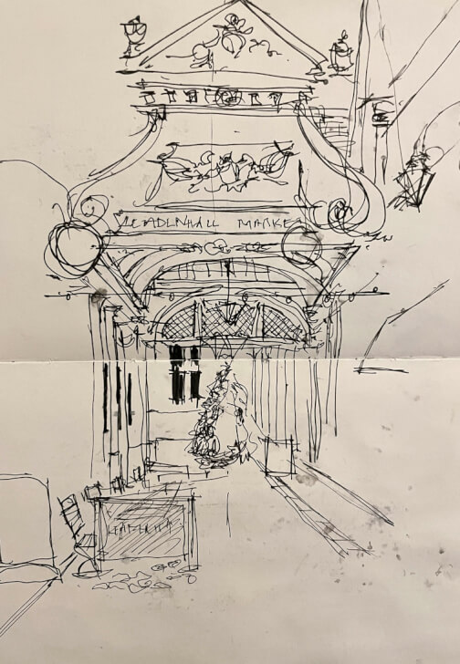 Christmas Urban Sketching Workshop: Leadenhall Market