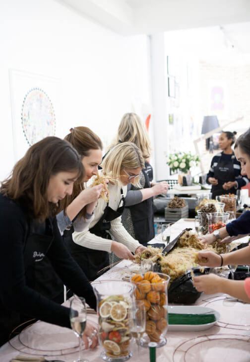 Christmas Wreath Making with Real Pine — Prosecco Included