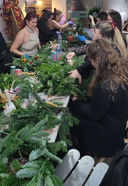 Floristry class in Finsbury Park with Finsbury Park Painting Club