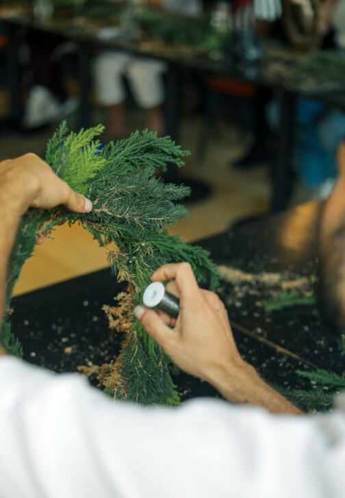 Floristry class in Shoreditch