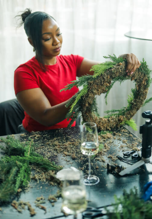Floristry class in Shoreditch