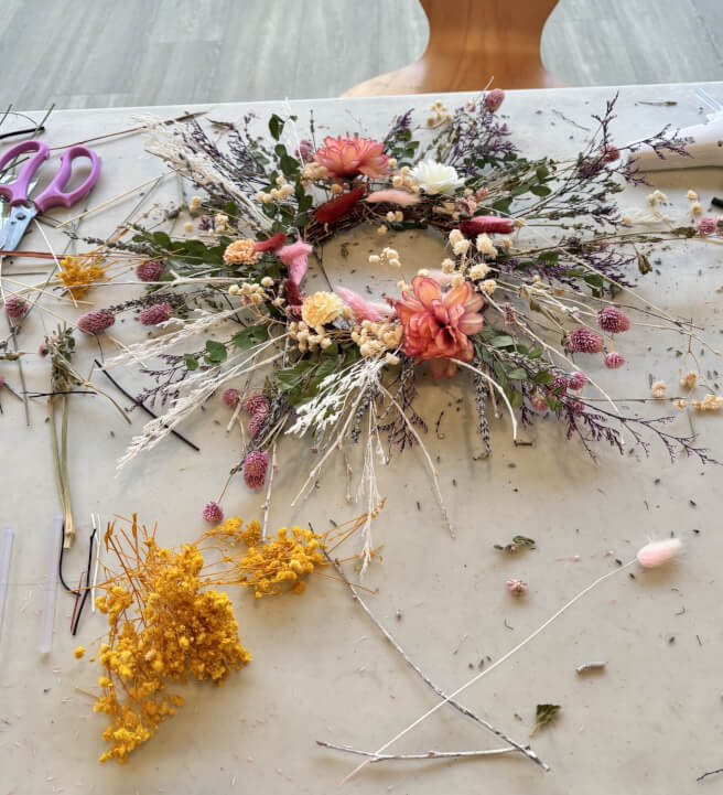 Photo from a floristry class in Wembley