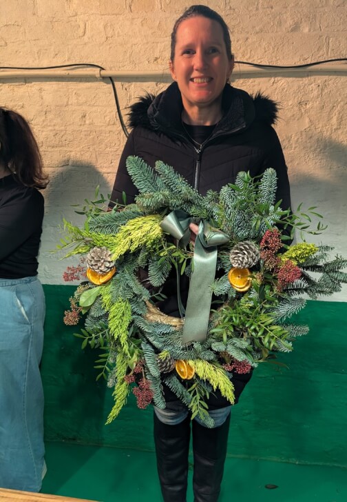 Christmas Wreath Workshop at Br3wery Kelsey