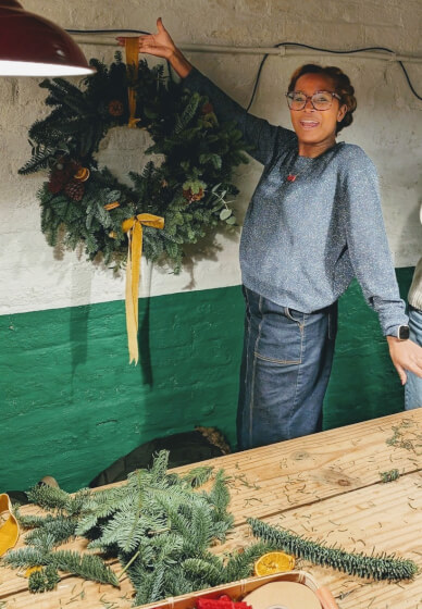 Christmas Wreath Workshop at Br3wery Kelsey