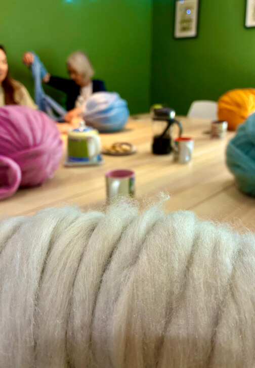 Textiles class in Rawdon