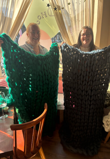 Chunky Arm-Knitted Blanket Workshop - Well House Rawdon