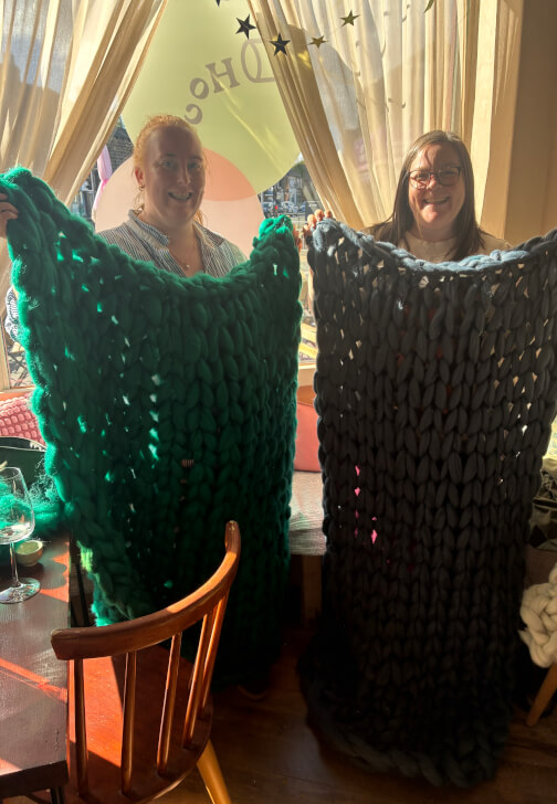 Textiles class in Rawdon, Yorkshire