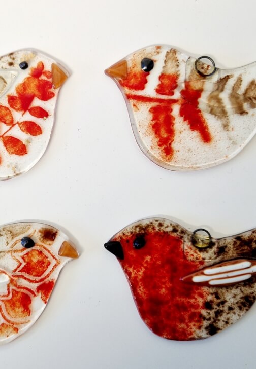 Four Winter Birds Fused Glass Workshop