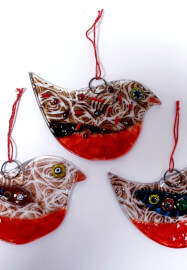 Four Winter Birds Fused Glass Workshop