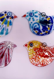 Four Winter Birds Fused Glass Workshop