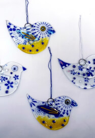 Four Winter Birds Fused Glass Workshop