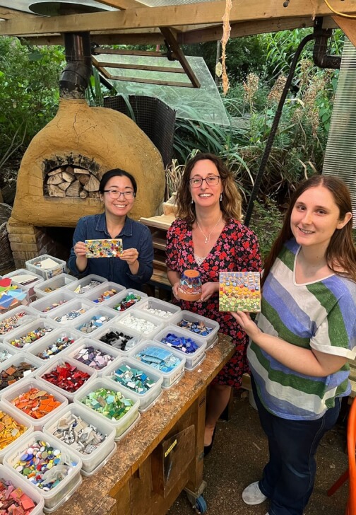 Glass and Mosaic class in Brixton Hill with Heart in art workshops