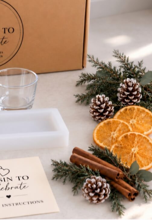 DIY Christmas Eco Resin Centrepiece Kit – Scented Christmas Craft