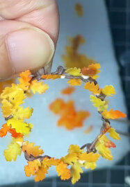 Dollhouse 12th Miniature Fall Autumn Wreath DIY Kit