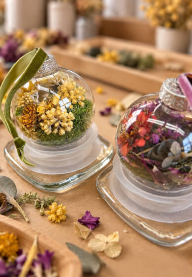 Dried Flower Bauble Making Workshop