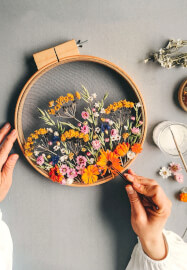 Dried Flower Embroidery Workshop