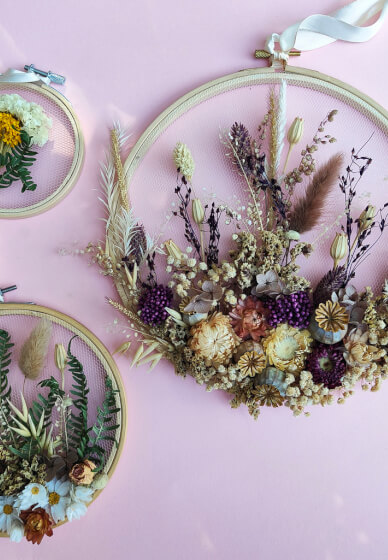 Dried Flower Embroidery Workshop