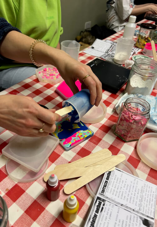 Photo from a fluid Art class in Marlow