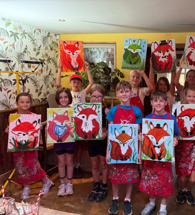 Painting class in Newbury