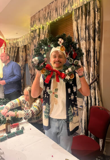 Faux Christmas Wreath Making Class