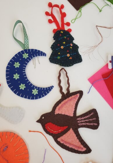 Felt Christmas Decorations Workshop