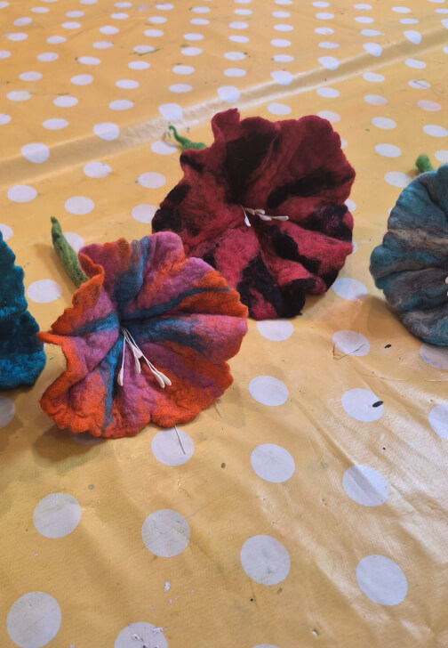 Photo from a textiles class in Worcester Park