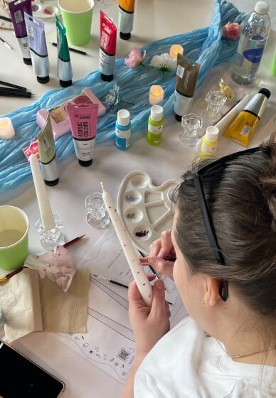 Festive Candle Painting Workshop