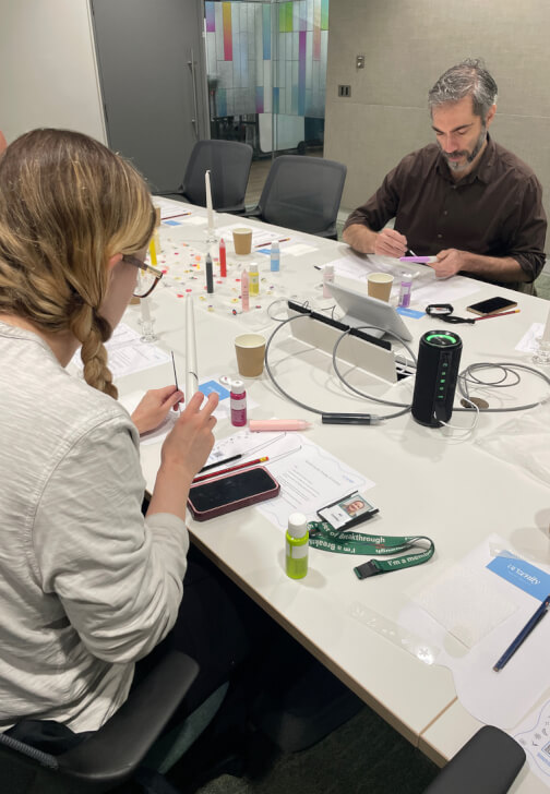 Photo from a candle Making class in London