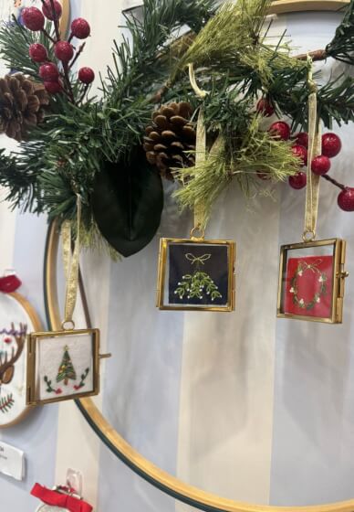 Festive Glass Frame Embroidery Workshop