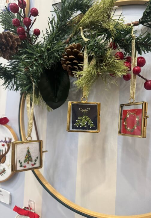 Festive Glass Frame Embroidery Workshop