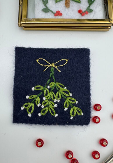 Festive Glass Frame Embroidery Workshop