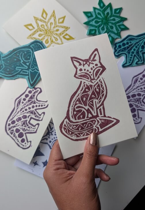 Print Making class in Beckenham