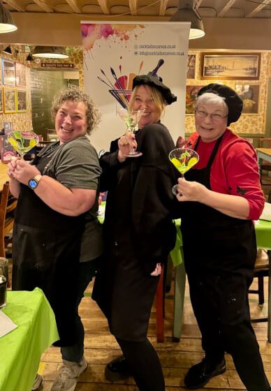Festive Wine Glass Painting Class