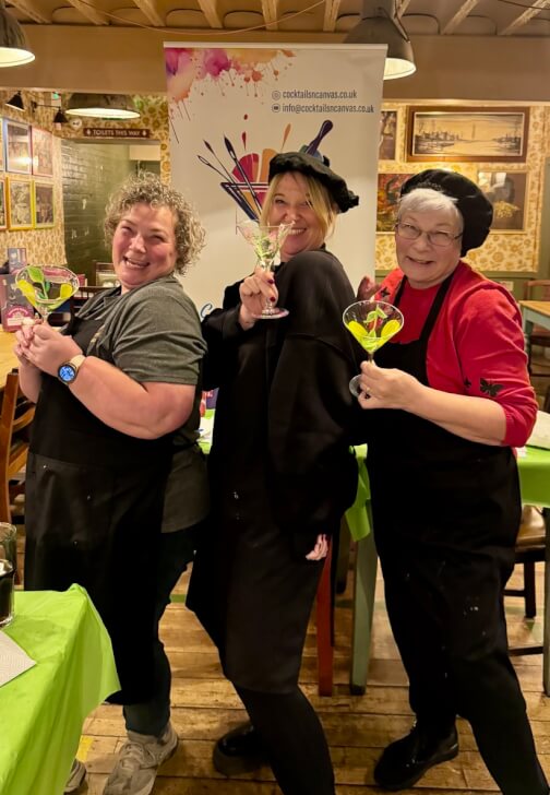 Painting class in Alderley Edge with Cocktails n Canvas