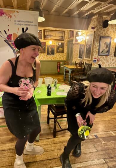 Festive Wine Glass Painting Class