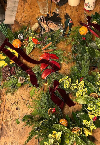 Festive Wreath Making Workshop in Covent Garden