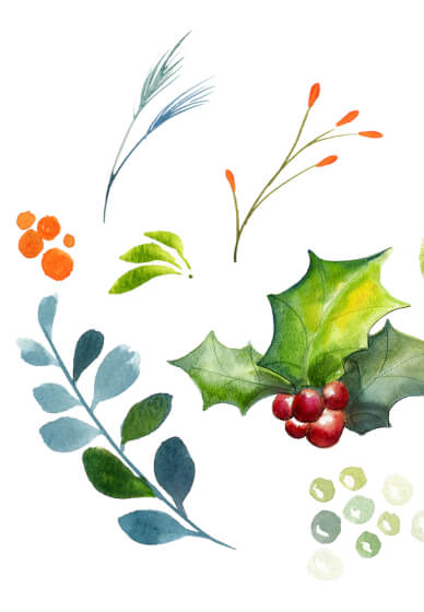Festive Wreath Watercolour Art Class